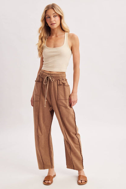 Washed Out Barrel Pants