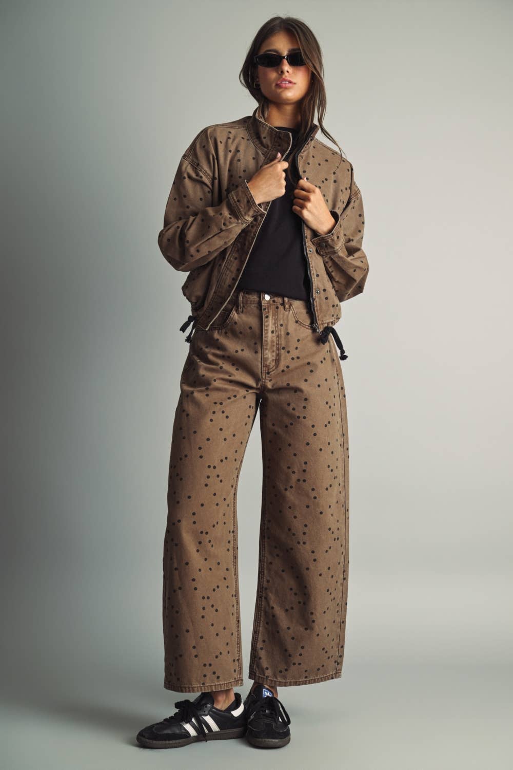 Polka Dot Barrel Pants