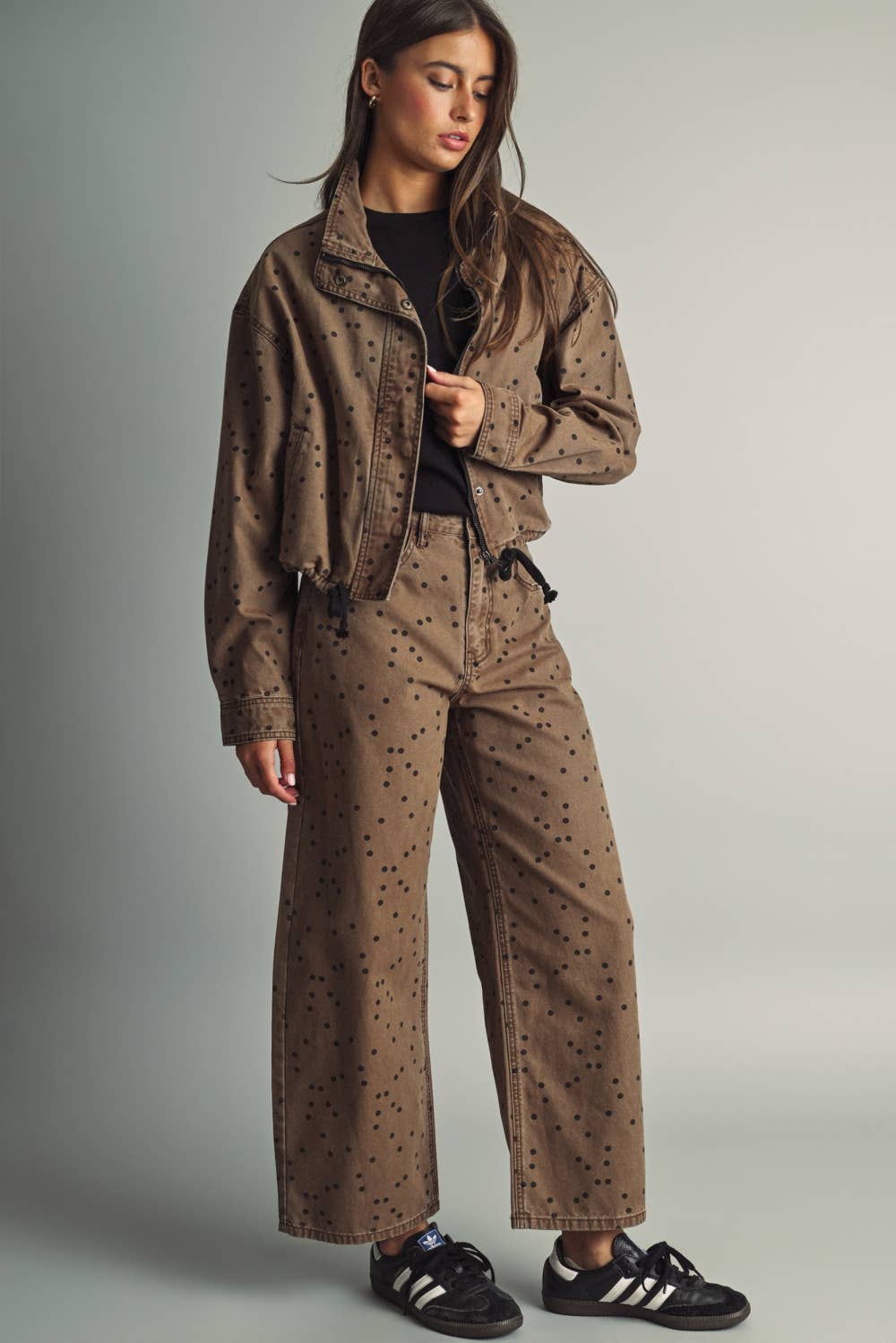 Polka Dot Barrel Pants
