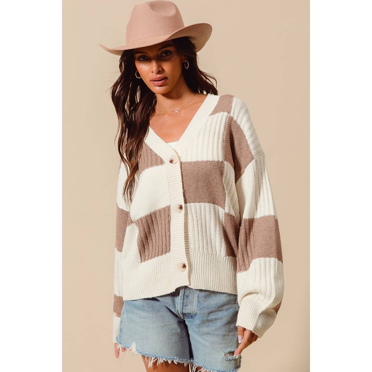Checkered Cardi