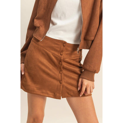 Suede Mini Skirt