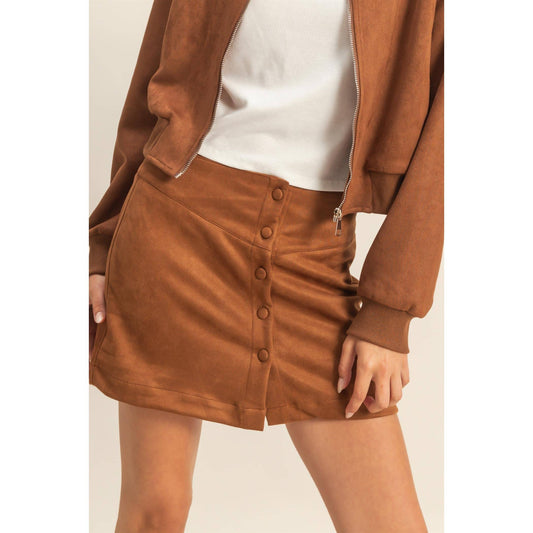 Suede Mini Skirt