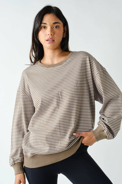 Coastal Striped Crewneck