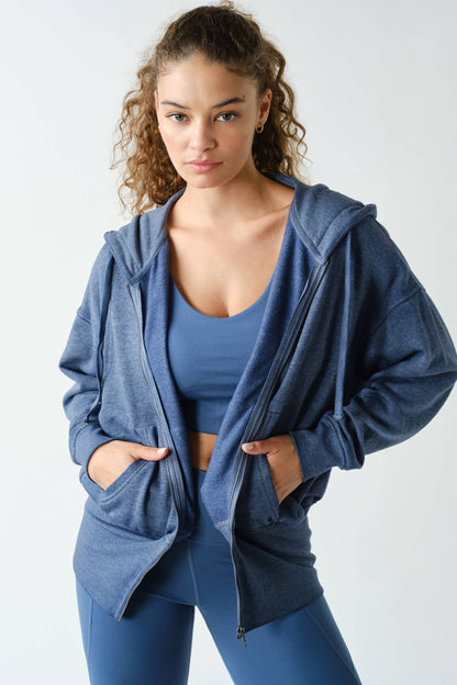 Fleece Hoodie Tapered Sleeves