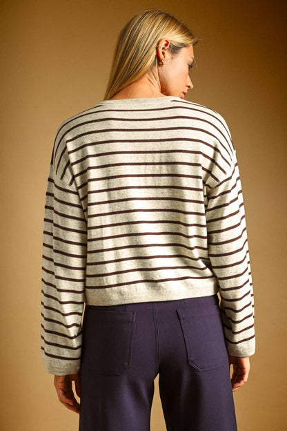 Striped Pattern Knit Top