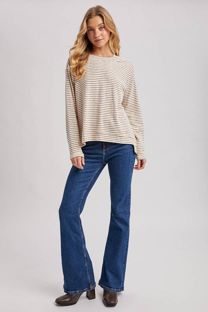Striped Slouchy Crew