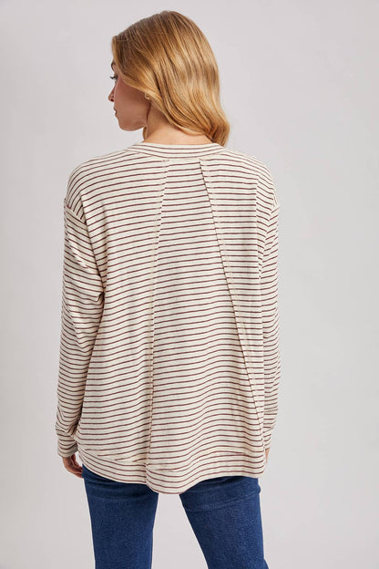 Striped Slouchy Crew