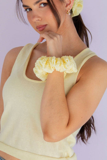 Light Yellow Jumbo Scrunchie