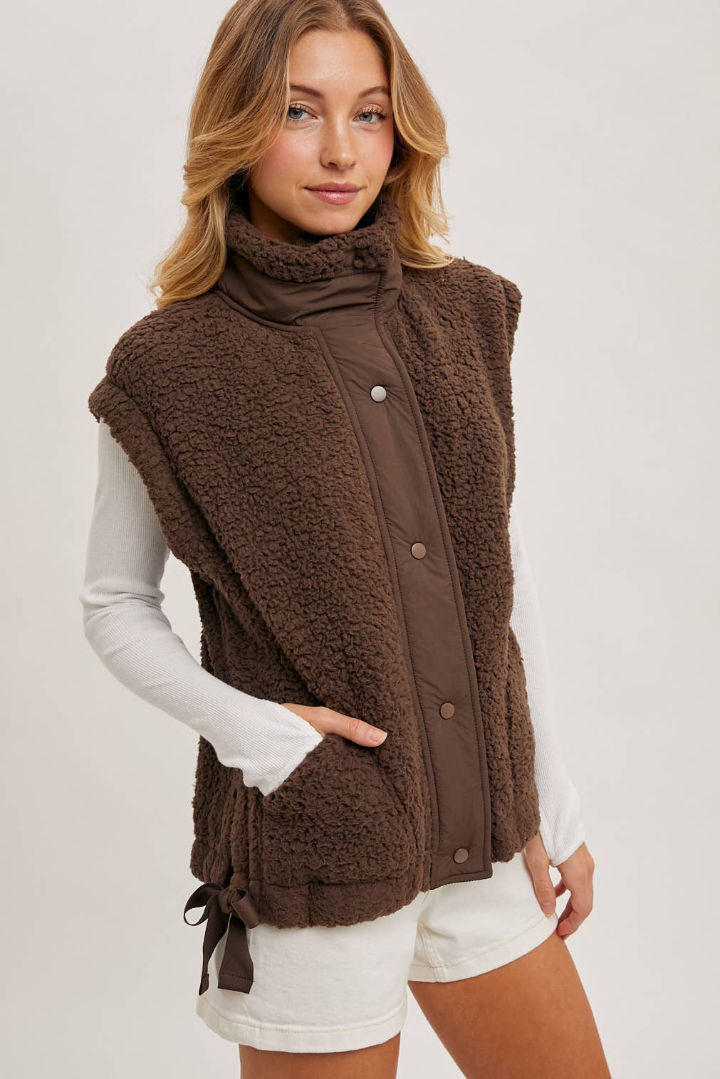 Sherpa Button Down Vest
