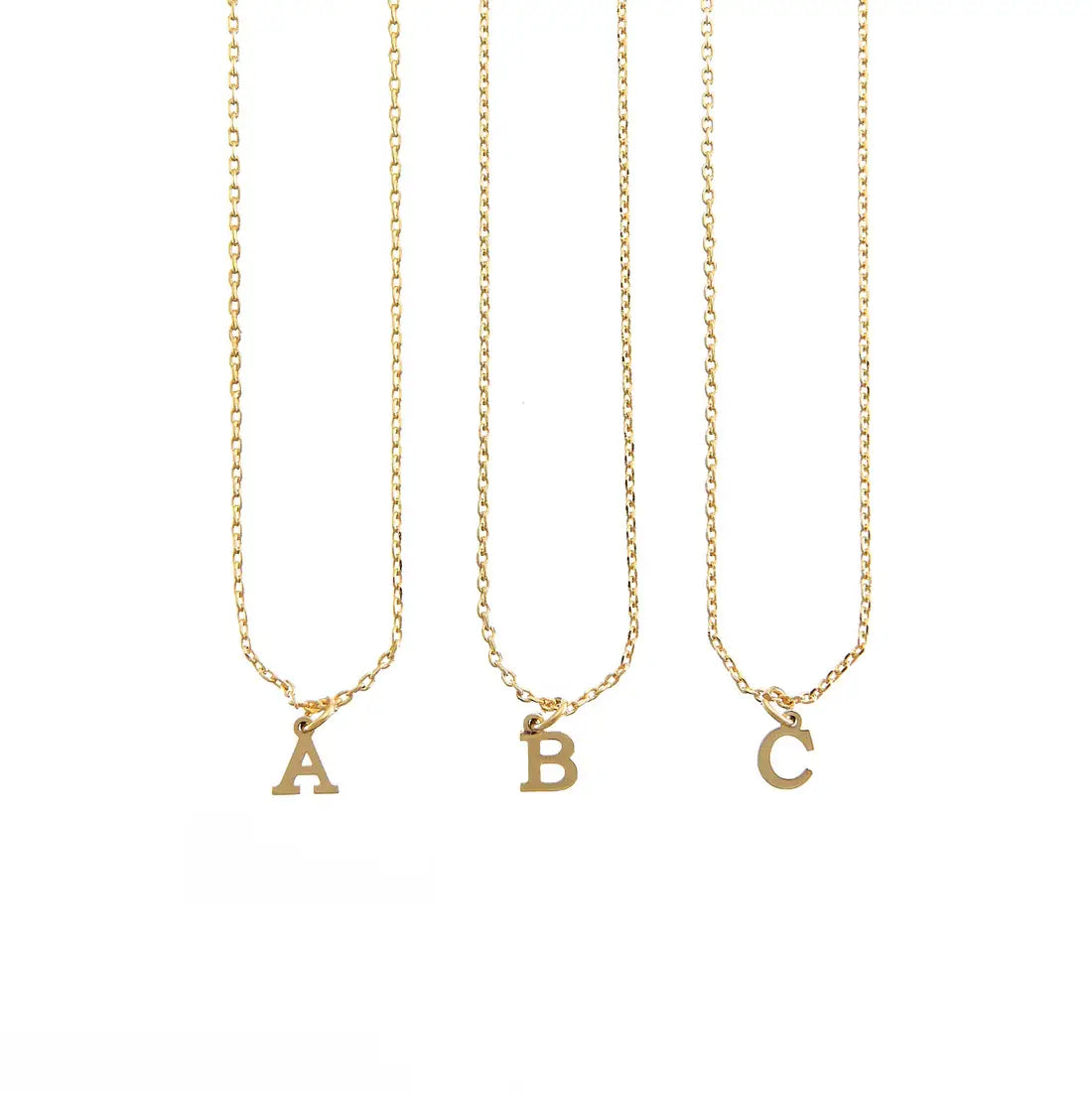 Waterproof Dainty Gold Initial Necklace