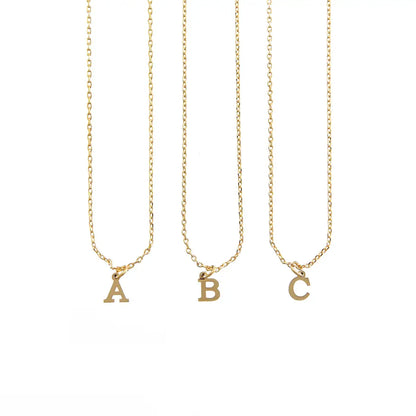 Waterproof Dainty Gold Initial Necklace