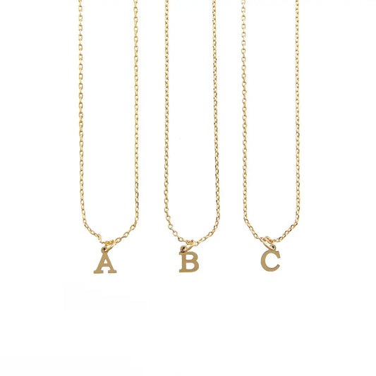 Waterproof Dainty Gold Initial Necklace