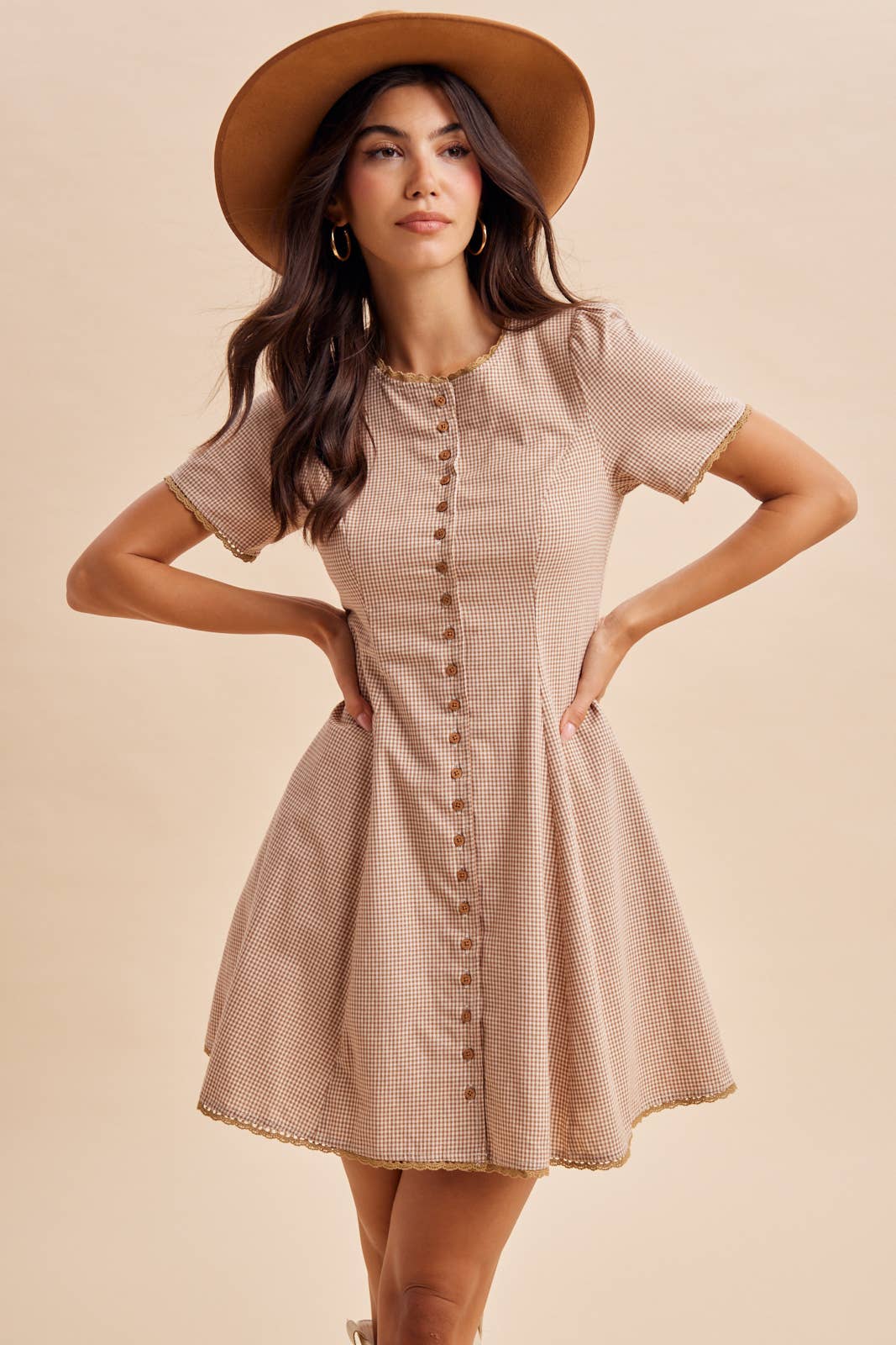 Gingham Button Down Dress