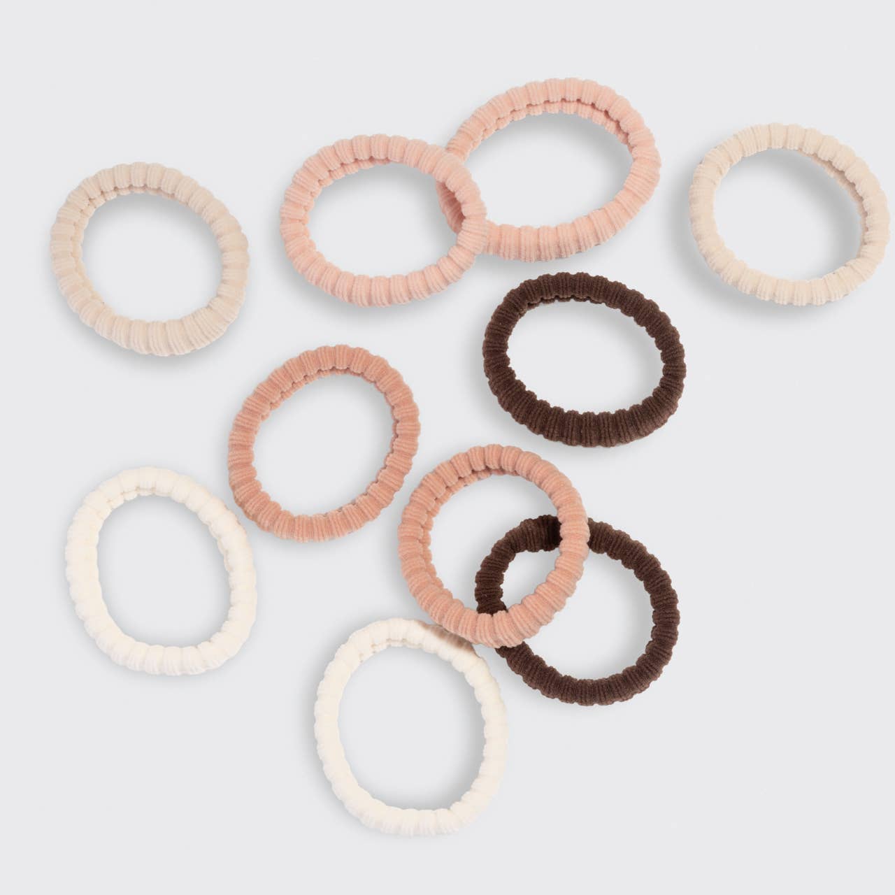 Recycled Fabric Ribbed Hair Elastics