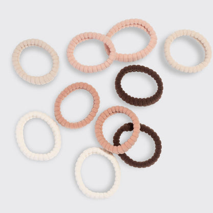 Recycled Fabric Ribbed Hair Elastics