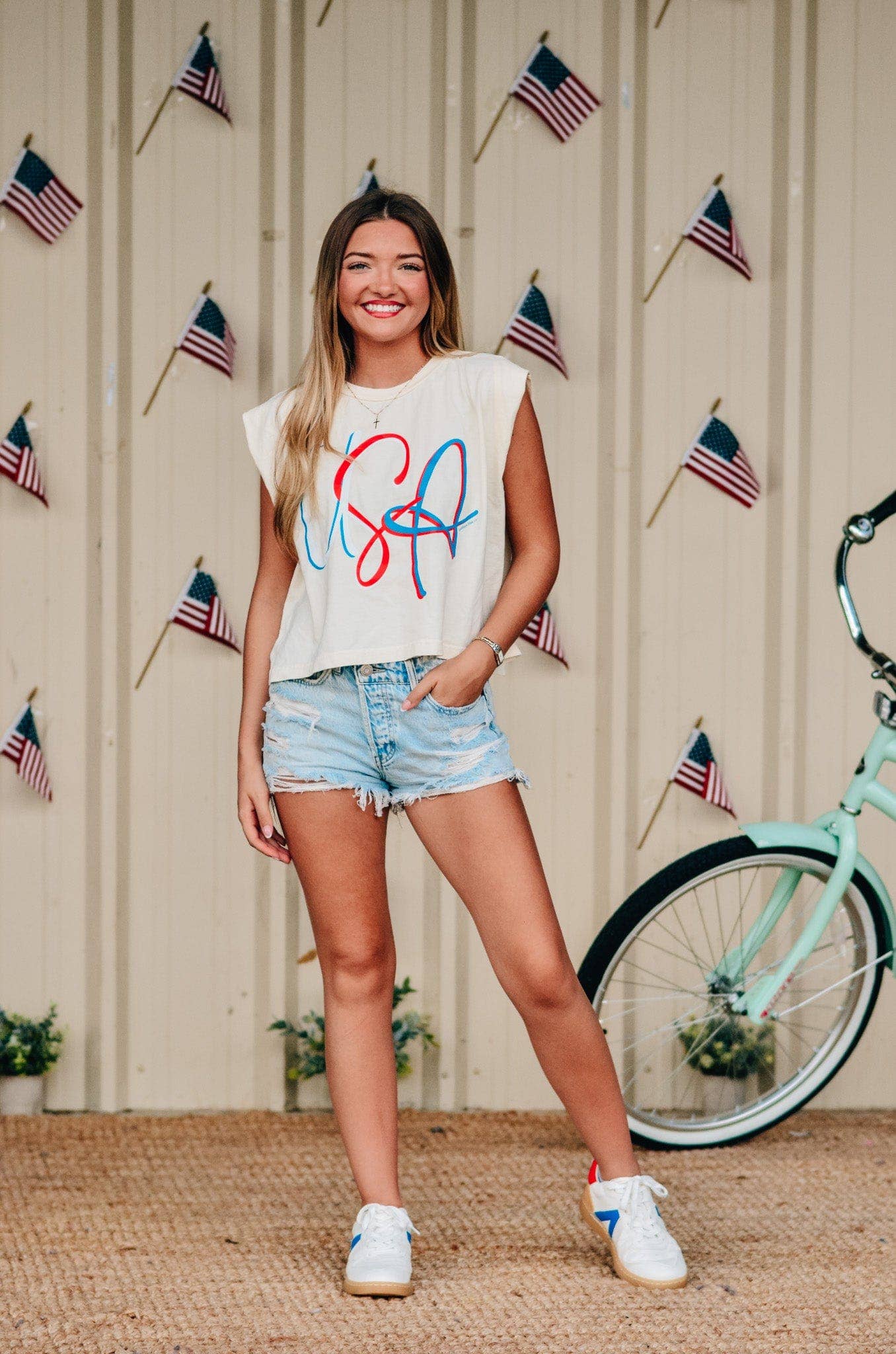 USA Muscle Ivory Tee