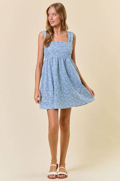 Floral Denim Dress