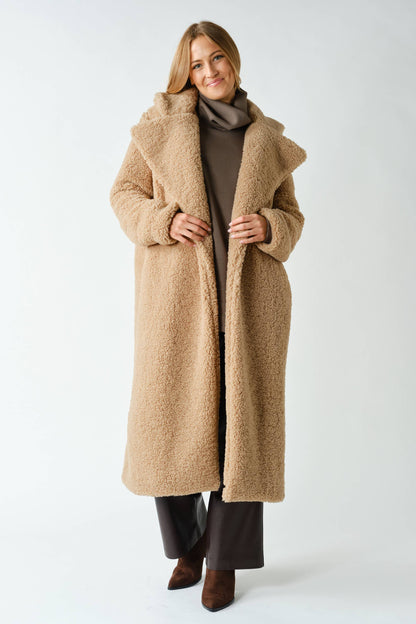 Sherpa Longline Double-Breasted Coat