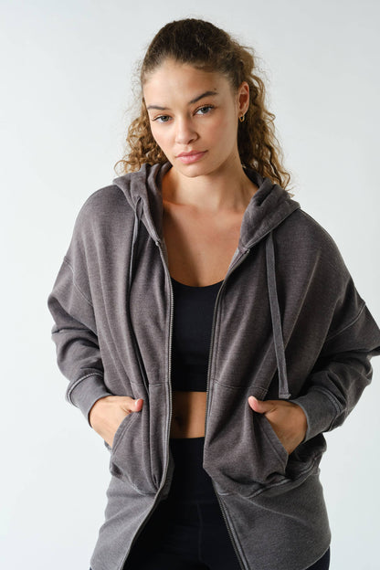 Fleece Hoodie Tapered Sleeves
