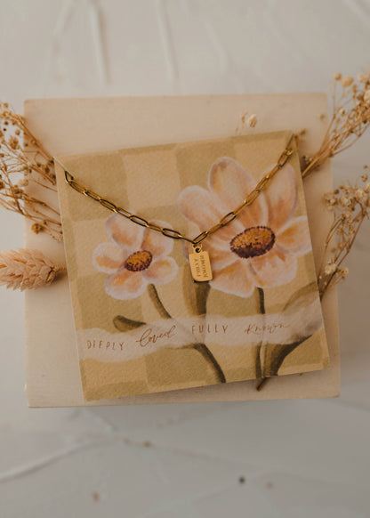 Fully Known Mini Tag Necklace