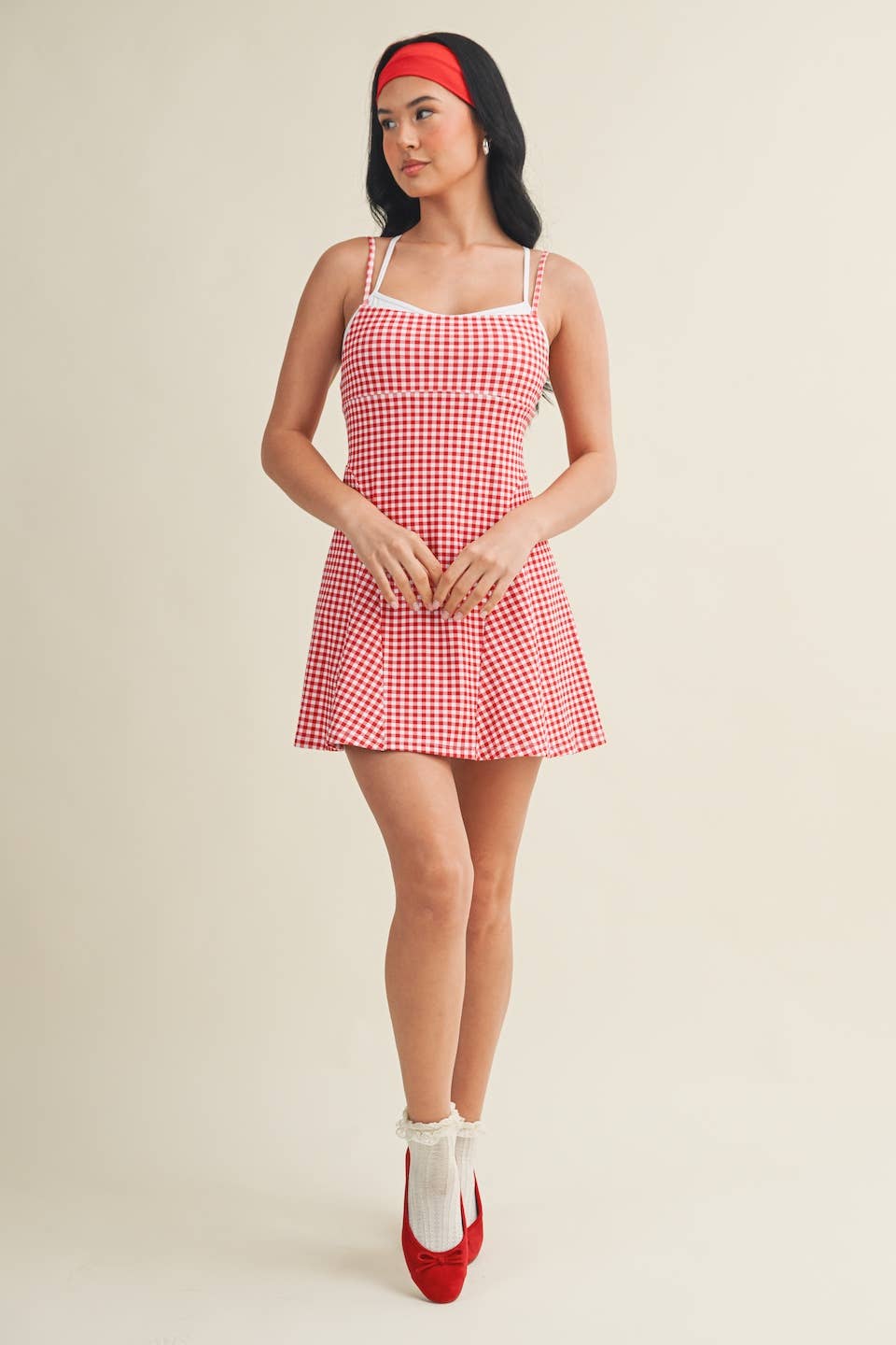 Gingham Print Dress
