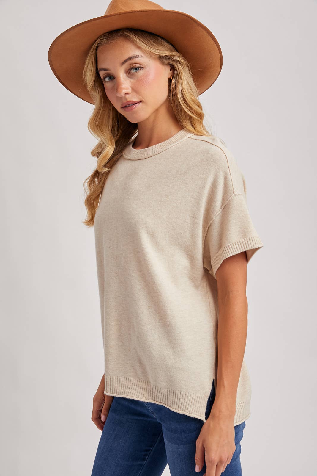 Crew Neck Knit Tee