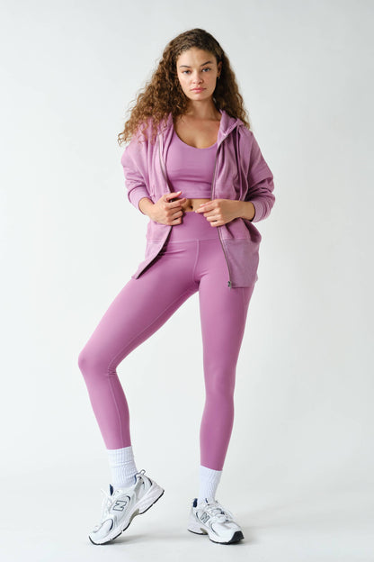 Fleece Hoodie Tapered Sleeves