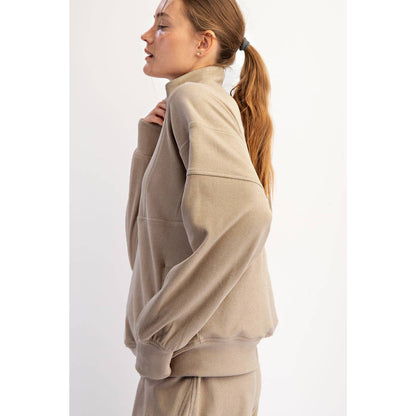Rib Quarter Zip