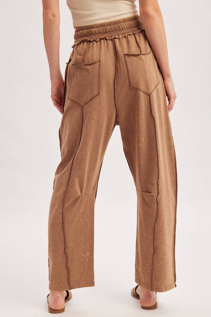 Washed Out Barrel Pants
