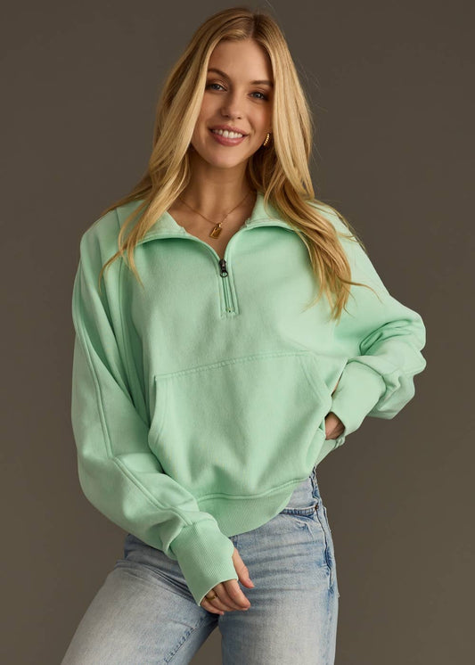 Mint Quarter Zip