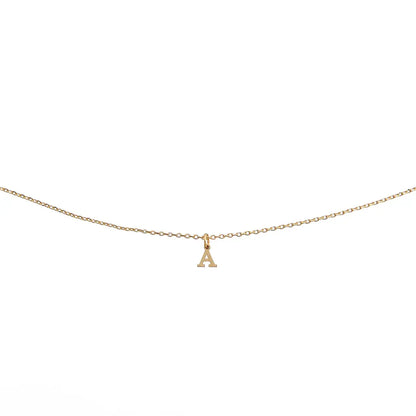 Waterproof Dainty Gold Initial Necklace