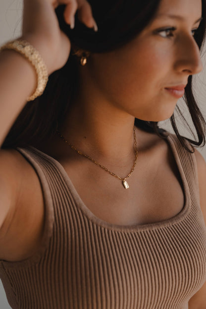 By Grace Mini Tag Necklace | Christian Jewelry
