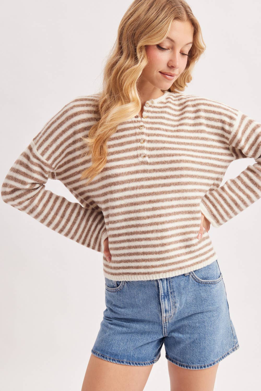 Relaxed Stripe Henley