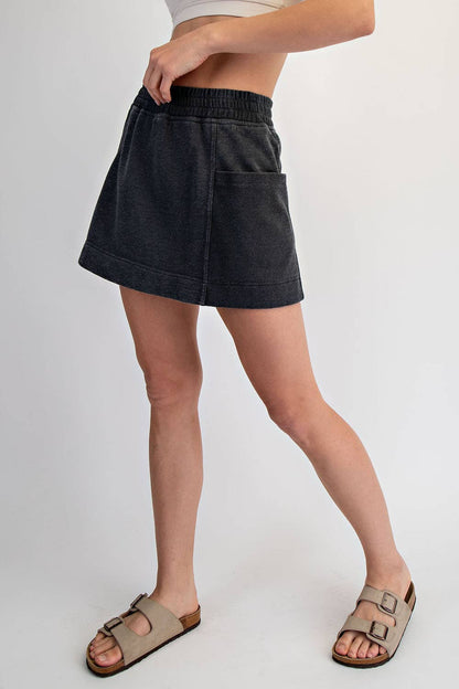 Mineral Washed Skort