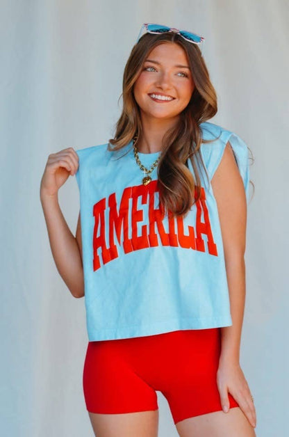 America Puff Muscle Tee
