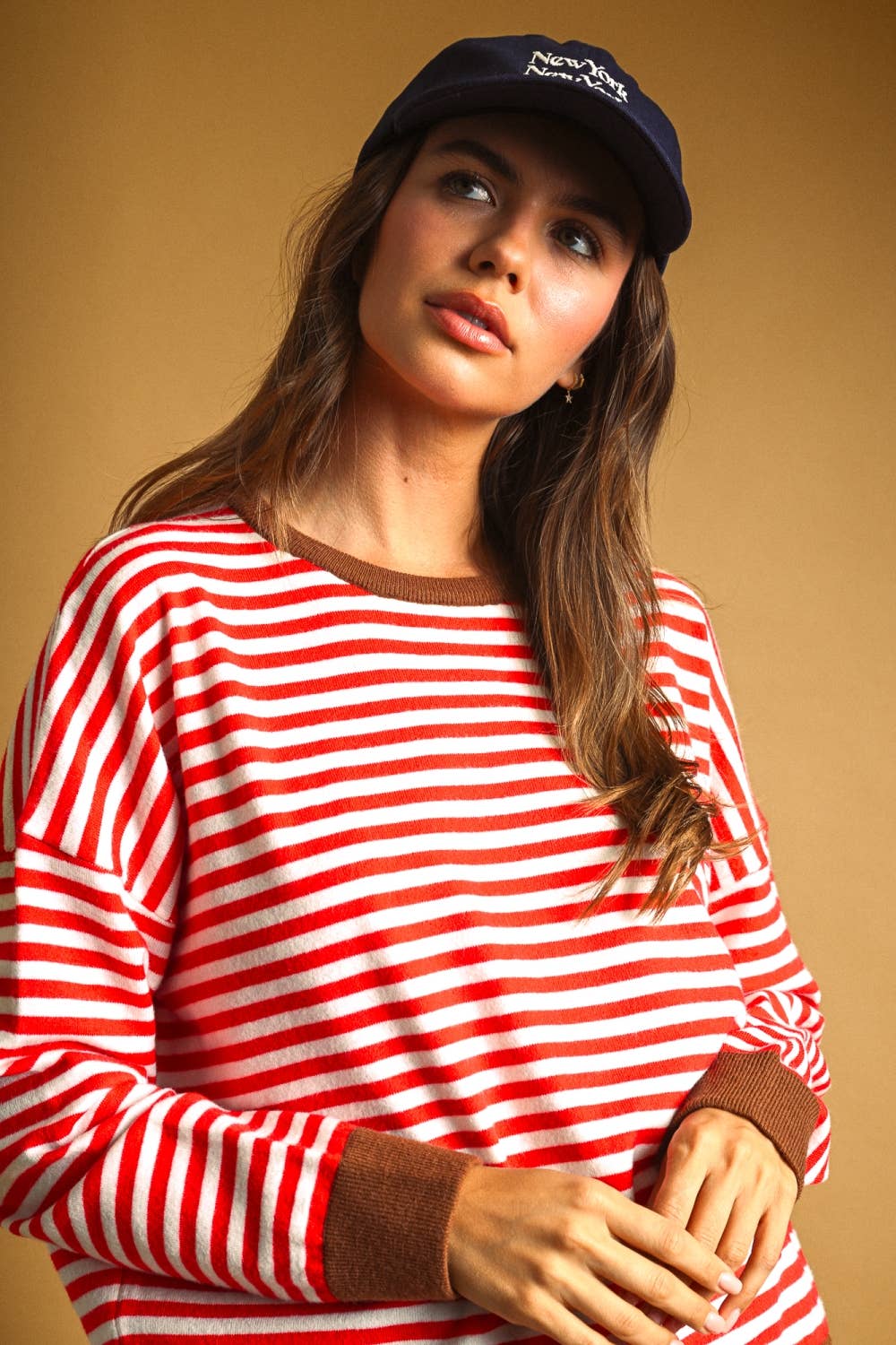 Striped Contrast Top
