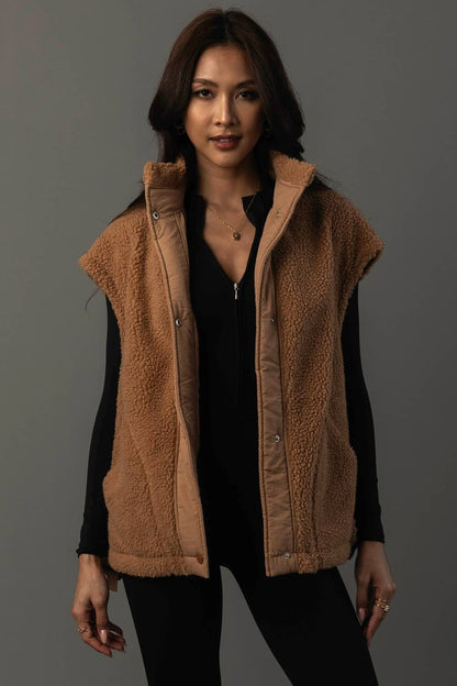 Camel Fleece Vest