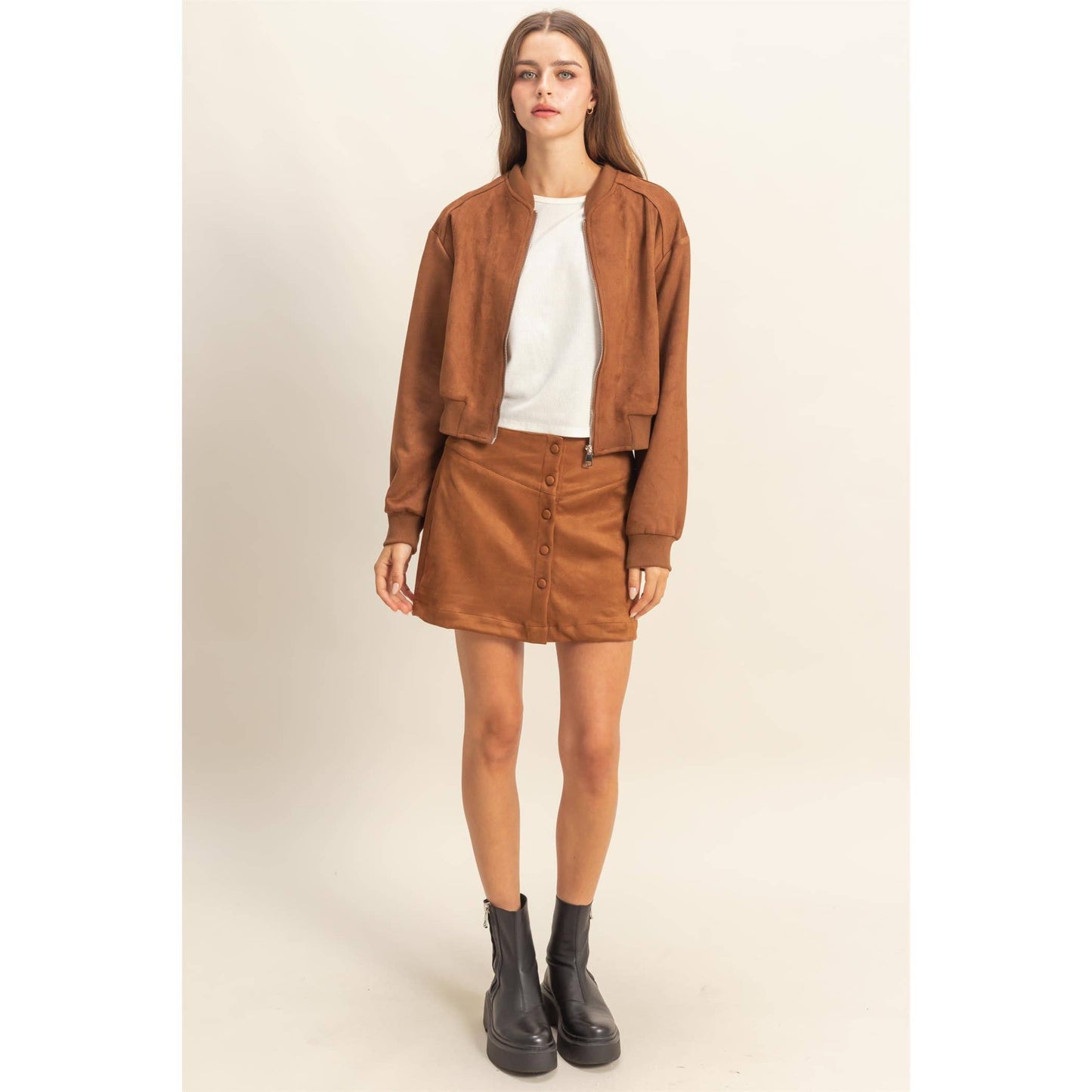 Suede Mini Skirt
