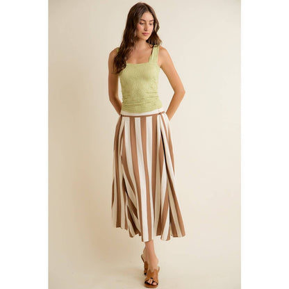 Striped Midi Skirt