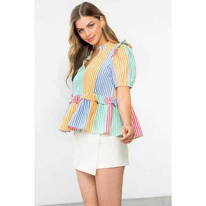 Multicolor Stripe Top