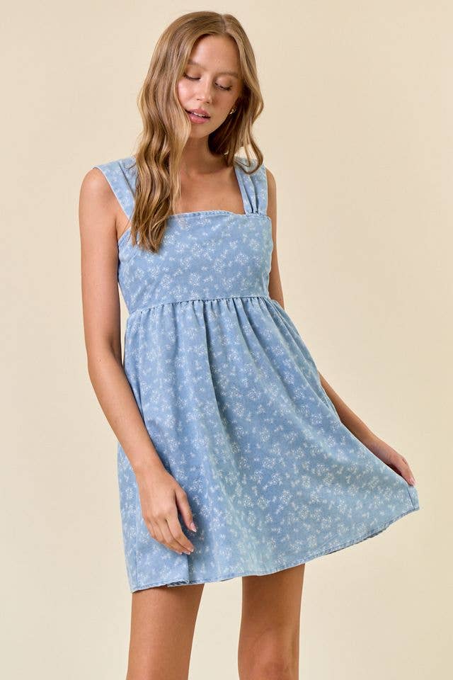 Floral Denim Dress