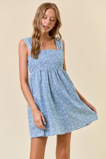 Floral Denim Dress