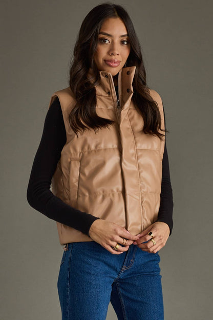Tan Leather Vest