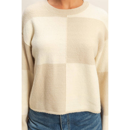 Oversized Checkered Sweater