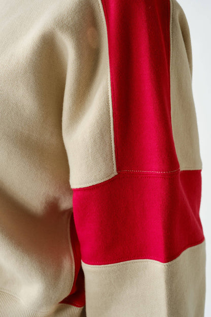 Contrast Edge Cropped Sweatshirt