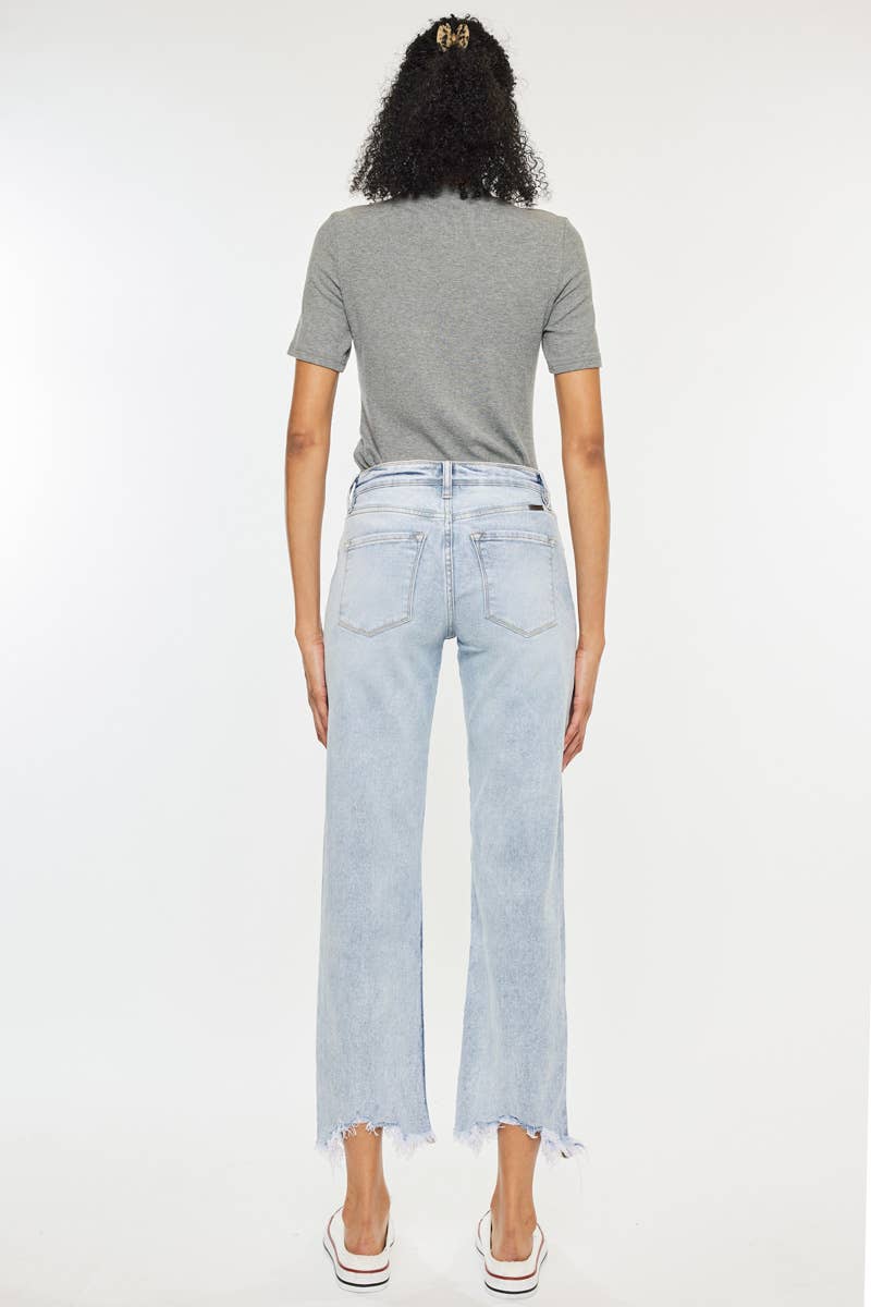 High Rise Slim Straight Jeans