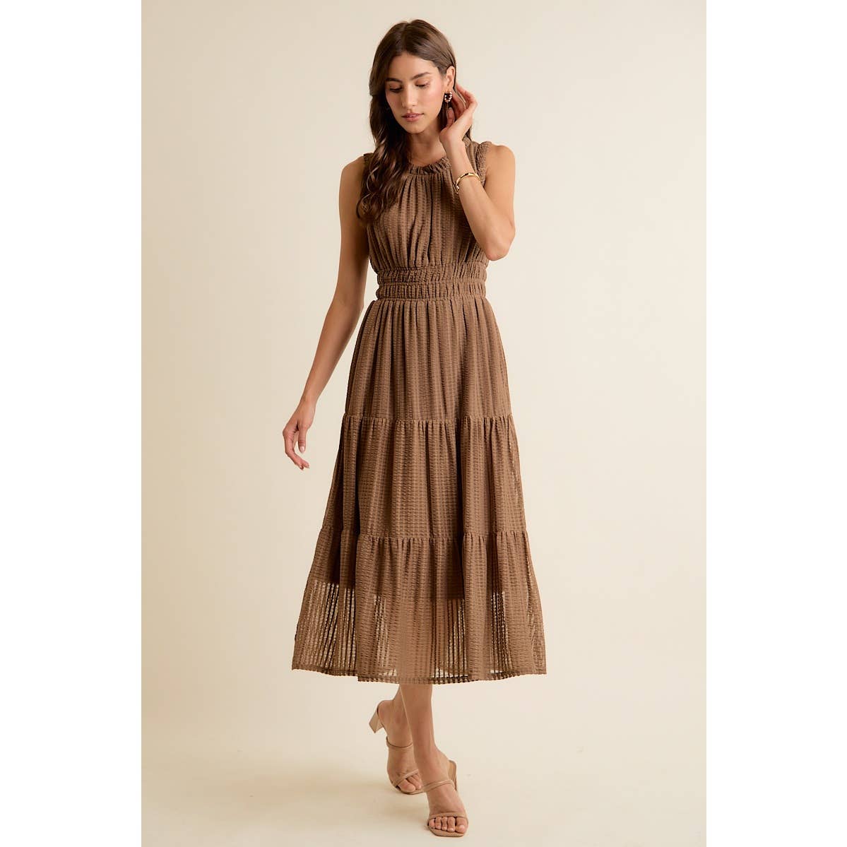 Smock Waist Midi Dress