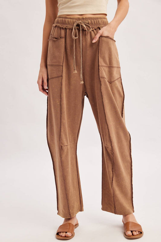Washed Out Barrel Pants