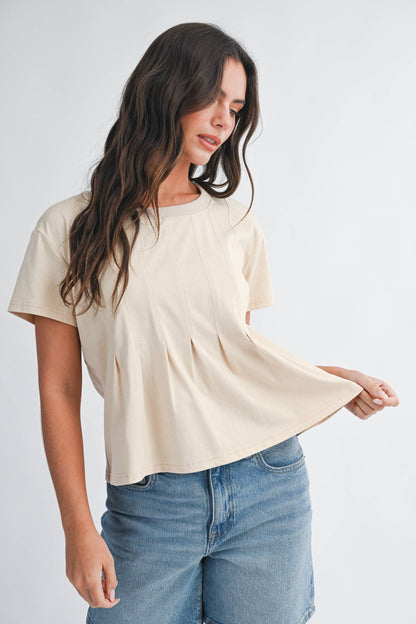 Pleated Swing Tee Top