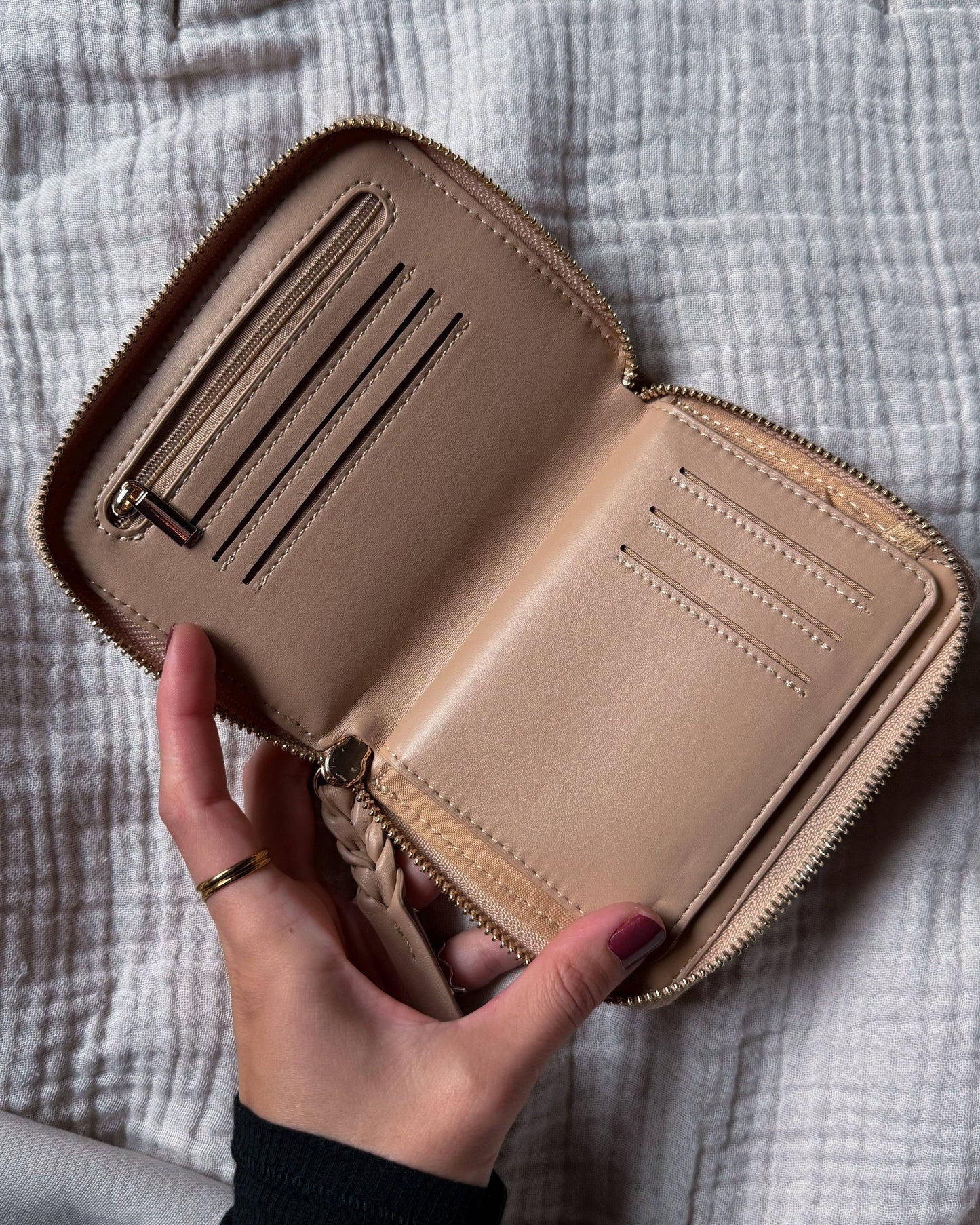 LUX Card Wallet in Almond